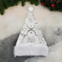 Колпак новогодний "Феерия" орнамент, 28х40 см, белый 9692638