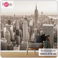 Фотообои на стену флизелиновые 3d Город Нью-Йорк 300х270 см Barton Wallpapers U003