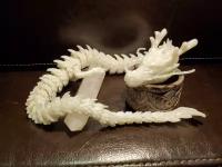 Китайский водный дракон, гибкая игрушка-антистресс, цвет белый