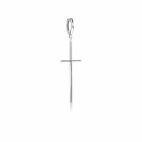 VALTERA Моносерьга кольцо, конго с крестом, серьги серебро 925 пробы, минимализм 118151