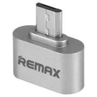 Переходник/адаптер Remax USB 2.0 - microUSB (RA-OTG), 1 шт., серебристый