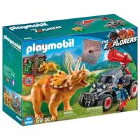 Набор с элементами конструктора Playmobil Dinos 9434 Вражеский квадроцикл с трицератопсом
