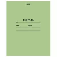 Тетрадь зелёная обложка 12 л., крупная клетка с полями, офсет, "HATBER", 12Т5B8_05112(T058091), 20 штук