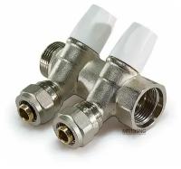 Коллектор TIM MR135N-3/4-C-2, 3/4"х16 мм, внутренняя/наружная, 2 выхода, 45°, с вентилями 6534355