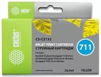 Картридж Cactus CS-CZ132 №711 желтый, для HP DJ T120/T520