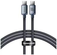 Кабель Baseus Crystal Shine Series Fast Charging Data Cable Type-C to Type-C 100W 1.2m Black (CAJY000601)