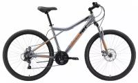 Велосипед Stark Slash 27.1 D (2023) 18" серебристый/оранжевый/черный