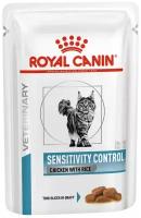 Влажный корм Royal Canin Sensitivity Control для взрослых кошек, при пищевой аллергии, 12 шт.* 85 г. (кусочки в соусе)