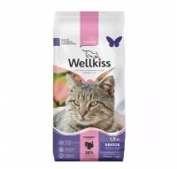 Wellkiss Senior Sterilized Корм сухой для кошек старше 7 лет Сеньор Стерил с индейкой, 1,5 кг