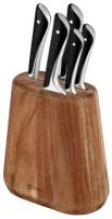 Набор ножей Tefal Jamie Oliver K267S556 9/12/16,5/20/20 см + деревянная подставка, из нержавеющей стали