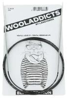 Спицы круговые супергладкие WOOLADDICTS Lace №4, 40 см латунь, пластик серебристый*