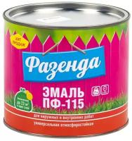 Эмаль ПФ-115 Ленинградские краски Фазенда, алкидная, глянцевая, 1,9 кг, зеленая