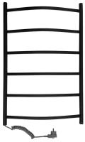 Полотенцесушитель Маргроид В4 Р80*50 (СНШ, Черный RAL 9005 (мат), 6 вставок, Ferrum; Левое подкл.)