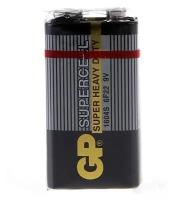 Батарейка солевая GP Supercell Super Heavy Duty, 6F22-1S, 9В, крона, спайка, 1 шт