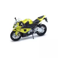 Мотоцикл Welly BMW S1000RR (12810) 1:18, 11 см, желтый/черный