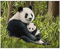 Ag 2691 Набор для изготовления картин со стразами 'Мама панда', 50*40см, Гранни