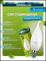 Светодиодная лампа Ergolux LED-CA35-7W-E14-4K