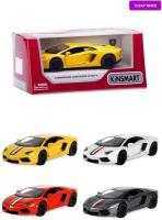 Металлическая машинка Kinsmart 1:38 Lamborghini Aventador LP 700-4 с принтом KT5355WF, инерционная в коробке / Микс