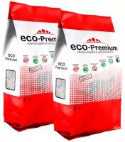 ECO-PREMIUM BLUE наполнитель древесный комкующийся для туалета кошек без запаха синий (1,9 + 1,9 кг)