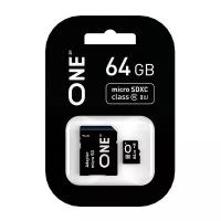 64GB карта памяти ONE MicroSDXC UHS-I Class 10 80/40 MB/s + SD adapter