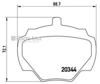 BREMBO P44001 Колодки тормозные дисковые задн. LAND ROVER DEFENDER Cabrio (L316) 09/90-02/16 / LAND ROVER DEFENDER