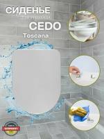 Сиденье для унитаза Cedo Toscana с крышкой микролифт быстросъемное дюропласт белое