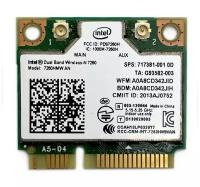 Адаптер WiFi Intel Dual Band Wireless-N 7260 (Mini PCI-E half-size, B/G/N, 300 Mbit/s, 2.4/5 Ghz) 7260HMW NB