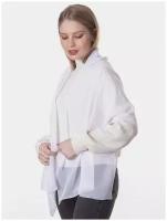 Шарф-платок шифоновый 150х50 см, белый