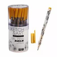 Ручка гелевая SKETCH&ARTUniWrite.GOLD 0,8мм золотая 20-0312/02