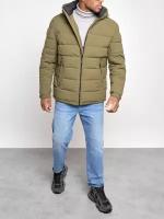 Куртка спортивная мужская зимняя с капюшоном AD8357Kh, 50
