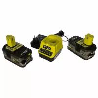 Набор ryobi one плюс rc18120-250 5133003364 аккумулятор (18 в 5.0 ач li-ion) 2 шт. и зарядное устройство rc18120