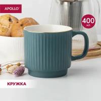 Кружка, чашка фарфоровая APOLLO "Matt" 400 мл синяя