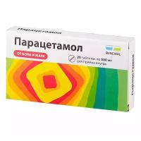 Парацетамол 500 мг 20 шт таблетки