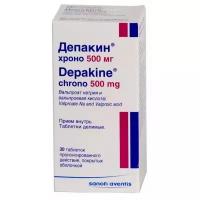 Депакин хроно таб. пролонг. п/о, 500 мг, 30 шт