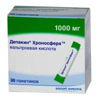 Депакин Хроносфера гранулы для внутр. прим. с пролонг высвобожд. 1г 30шт