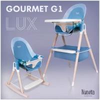 Стульчик для кормления Nuovita Gourmet G1 Lux 3 в 1, голубой