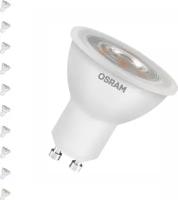 Светодиодная лампа OSRAM LED STAR PAR16 5W эквивалент 50W 3000K 370Лм GU10 для спотов PAR16 (комплект из 10 шт)