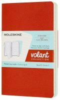 Блокнот Moleskine VOLANT Pocket 90x140мм 80стр. линейка мягкая обложка оранжевый/голубой (2шт)