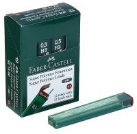 Грифели для механических карандашей 0.5мм Faber-Castell Polymer НВ 12 штук, футляр