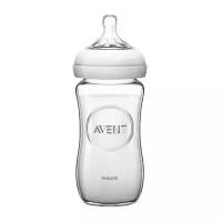 Philips AVENT Бутылочка стеклянная Natural SCF673/17, 240 мл, с 1 месяцев