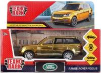 Технопарк Машина металл RANGE ROVER VOGUE хром 12 см, двери, багаж, инер, золотой, кор. Технопарк