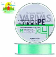 Леска плетеная VARIVAS HIGH GRADE PE X4 Neon Dark Green 150м 0.14 мм (# 0.8 - 11.2 lb) / Шнур плетенка для рыбалки