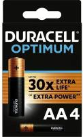 Duracell Optimum батарейки щелочные размера АА, 4 шт, Б0056020