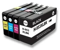 Комплект картриджей Inkmaster HP 953XL L0S70AE/F6U16AE/F6U17AE/F6U18AE для HP OfficeJet Pro 7720 7730 7740 8210 8218 8710 8715 8720 8725 8728 8730 8740, 1600 стр, многоцветный