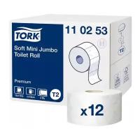 Бумага туалетная 2х сл TORK Premium в мини рулонах, по 170 метров (12 штук в упаковке)