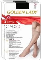 Гольфы Golden Lady, 20 den, 6 пар, размер 0 (one size), черный