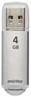 Флеш-накопитель USB 2.0 Smartbuy 4GB V-Cut Silver (SB4GBVC-S)