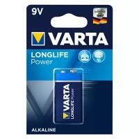 Батарейка VARTA LONGLIFE Power 9V Крона, в упаковке: 1 шт