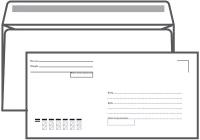 Конверт E65, Ряжская печатная фабрика, 110*220мм, с подсказом, б/окна, кл. край - 1000 шт