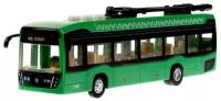 Модель пластиковая инерционная городской троллейбус 19 см со светом и звуком Цвет Зелёный технопарк KAMTROLL-20PL-GN